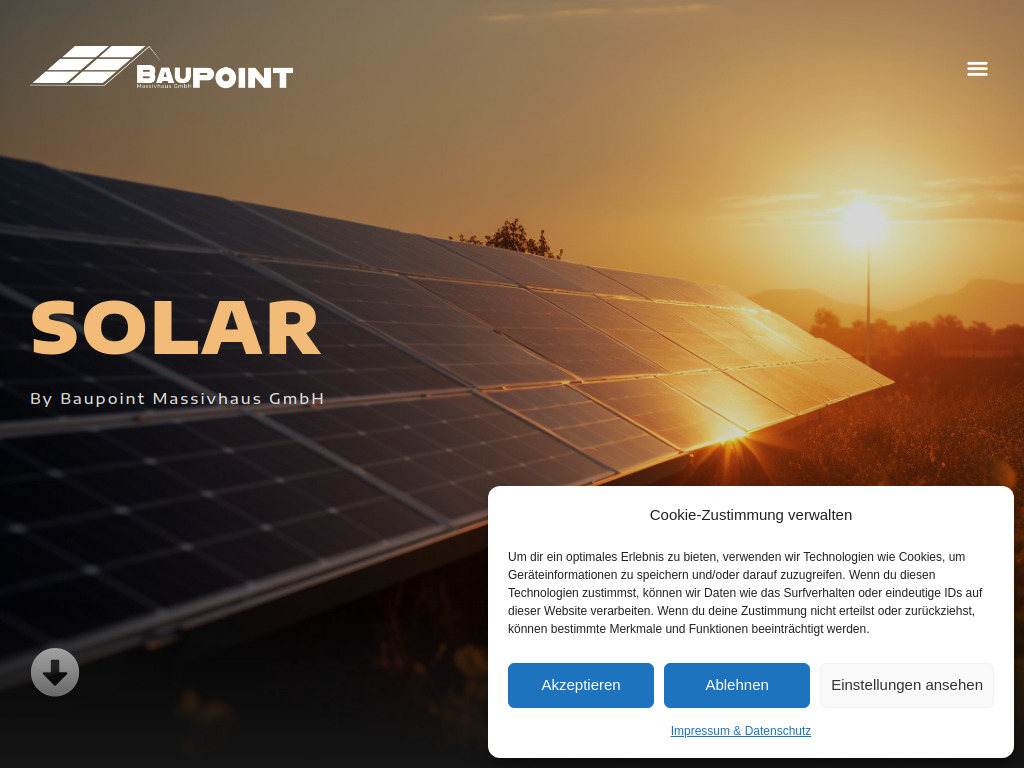 Website von Baupoint Massivhaus GmbH in Mühlhausen