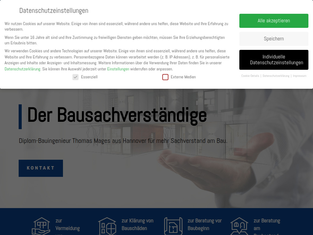 Website von Thomas Mages - Bausachverständiger