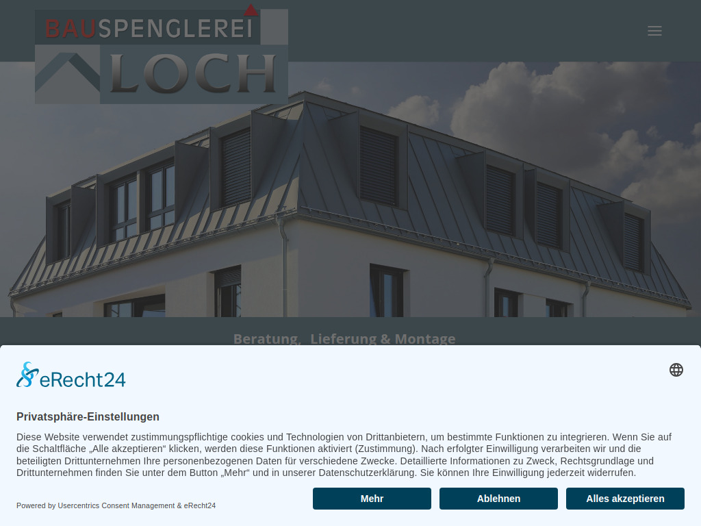 Website von Loch GmbH in Bernried
