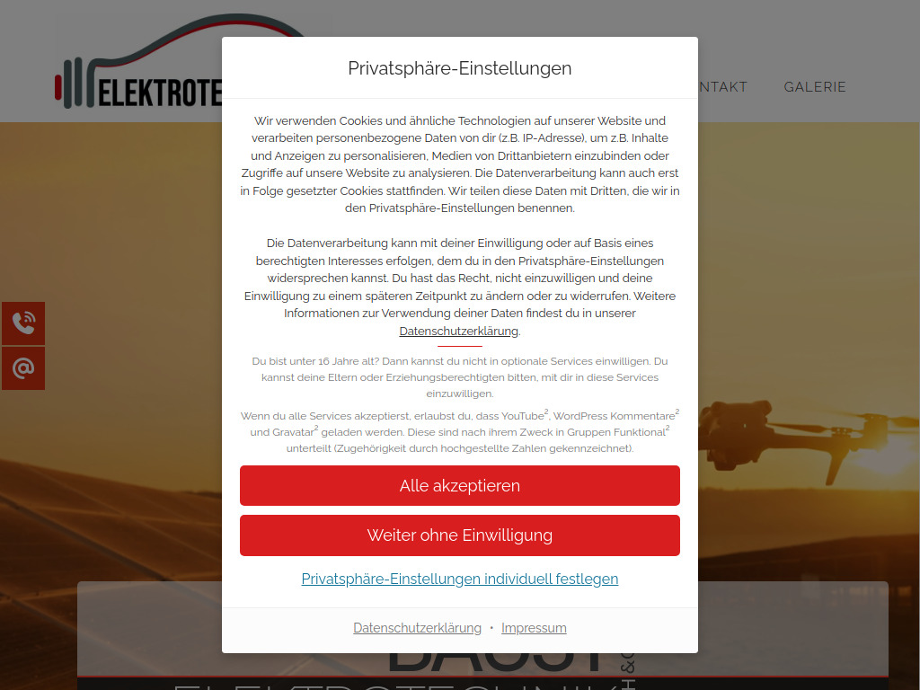 Website von Baust Elektrotechnik GmbH & Co. KG in Eslohe