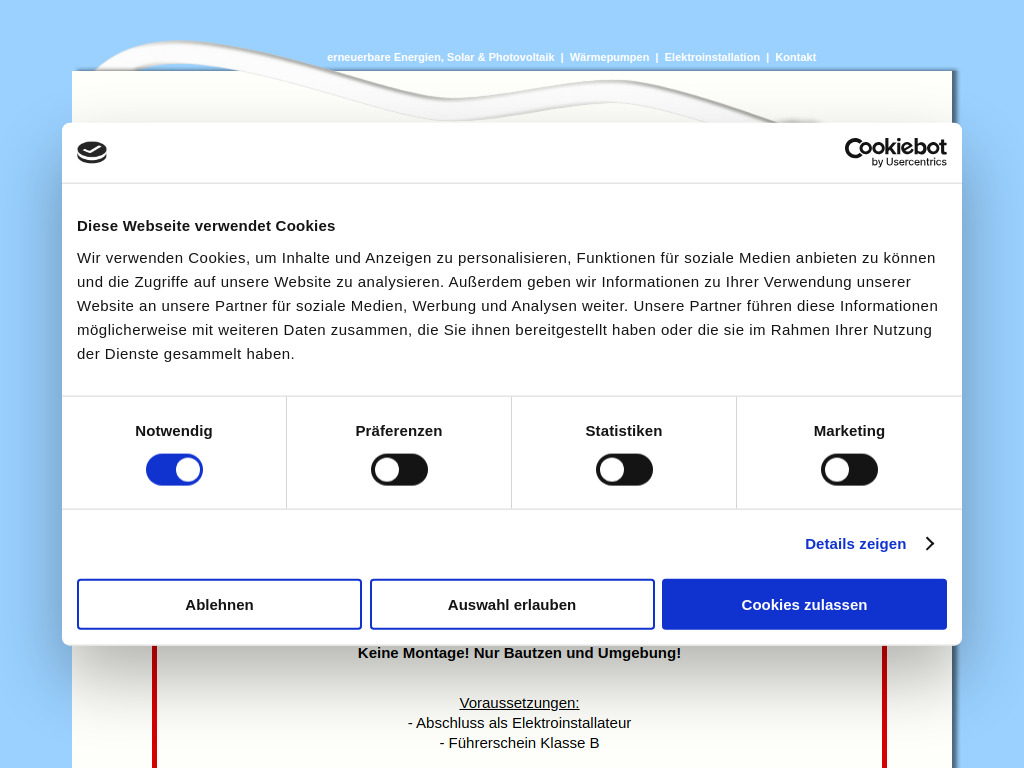 Website von Elektro Rentsch GbR in Bautzen