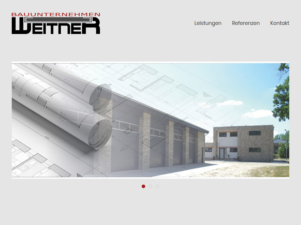 Website von Bauunternehmen Hans Weitner in Löningen