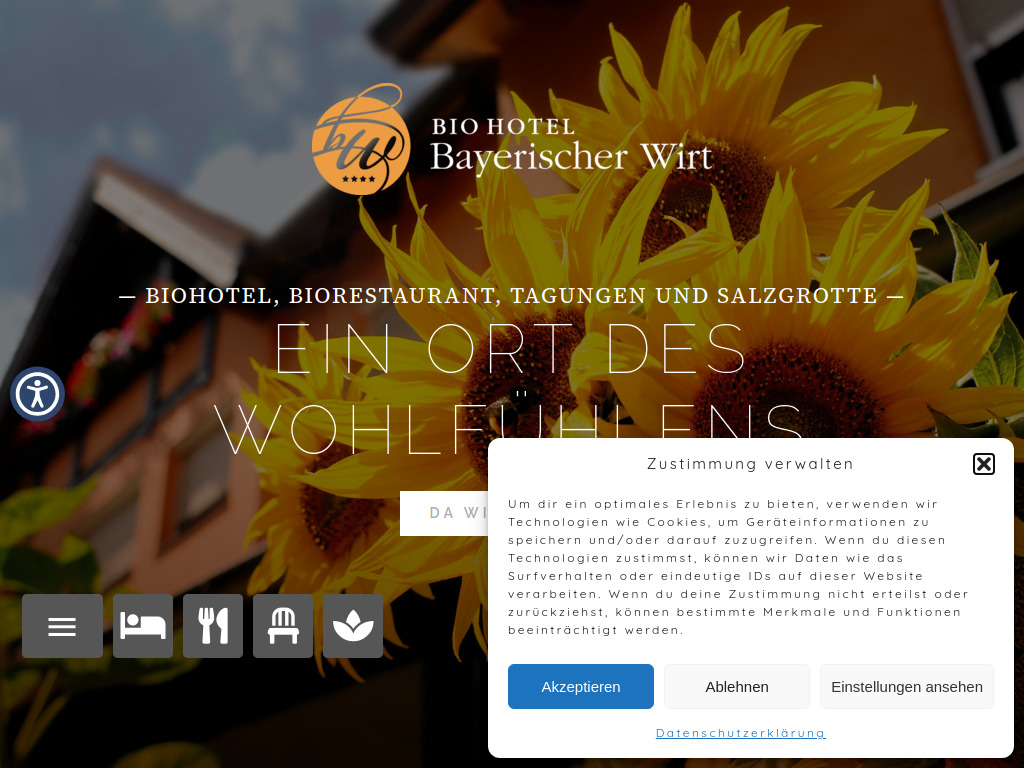 Website von Bio Hotel Bayerischer Wirt GmbH in Augsburg