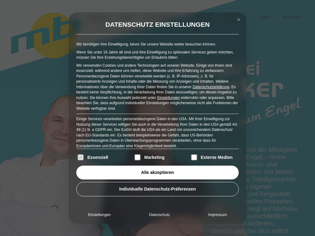 Website von Metzgerei Becker GmbH in Winterlingen