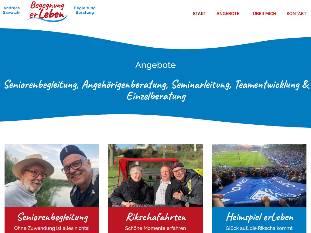 Website von Begegnung erLeben