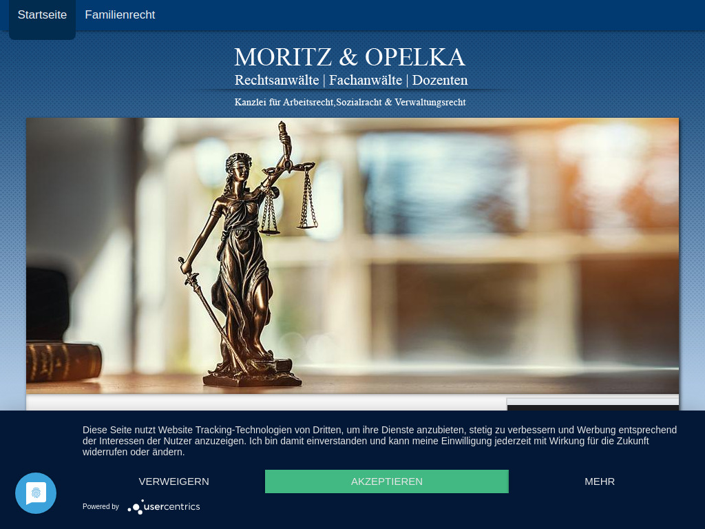 Website von Rechtsanwälte Moritz & Opelka in Berlin