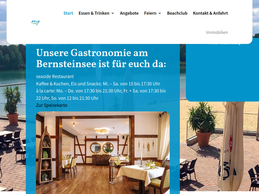 Website von Bernsteinsee Hotel GmbH in Sassenburg-Stüde