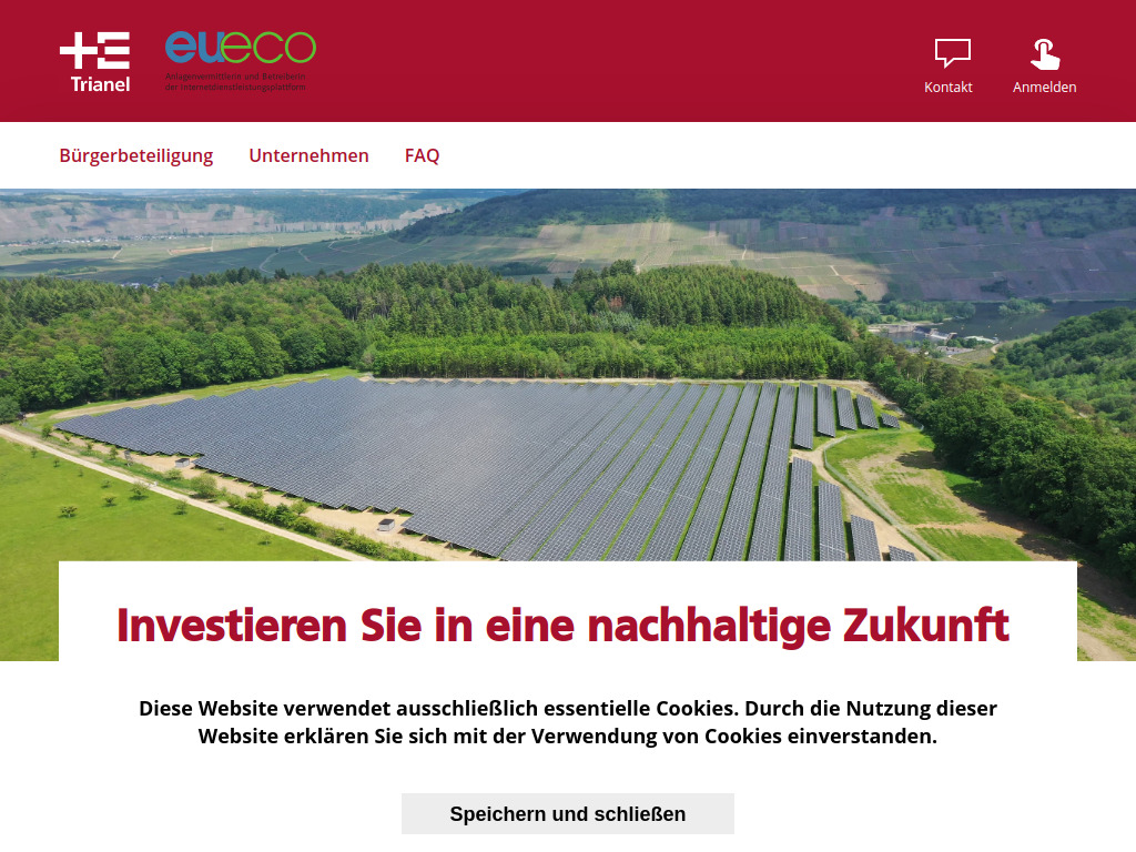 Website von eueco GmbH in München