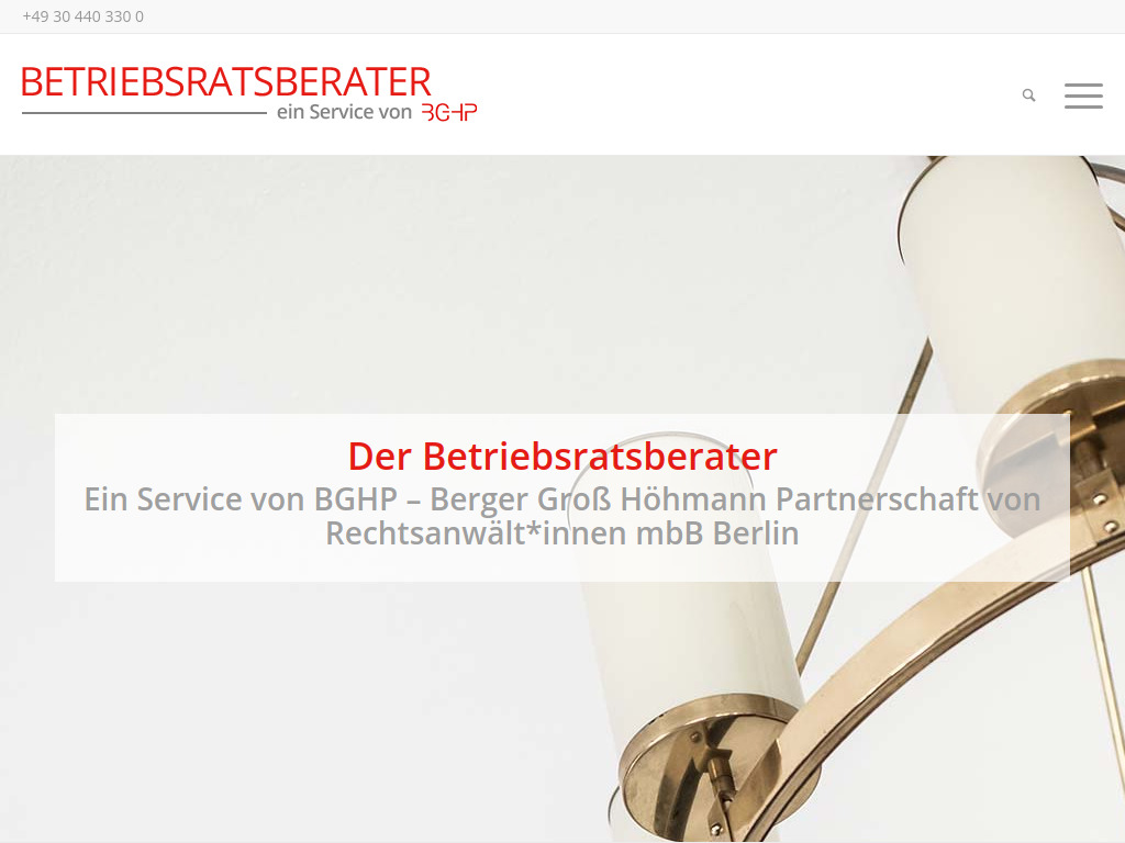 Website von BGHP – Berger Groß Höhmann Partnerschaft von Rechtsanwält*innen mbB in Berlin