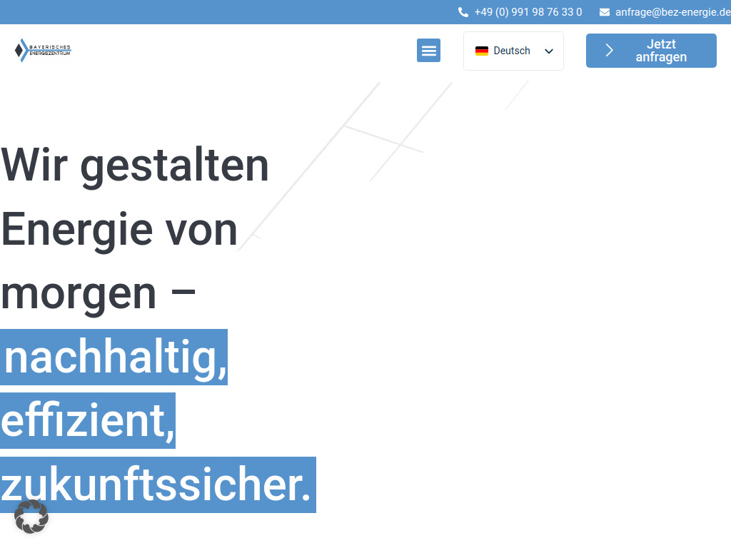 Website von BEZ GmbH in Metten
