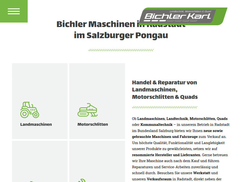 Website von Karl Bichler in Radstadt