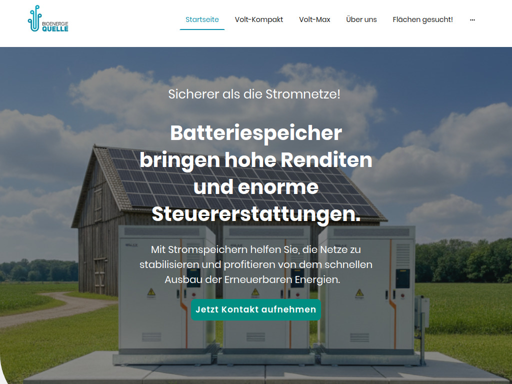 Website von Bioenergie-Quelle BESS GmbH in Langenfeld