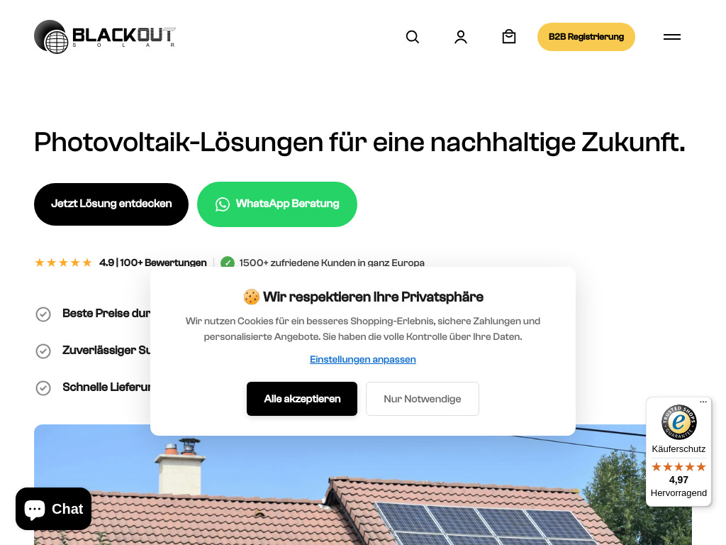 Website von Blackout EDV GmbH in Eggersdorf bei Graz