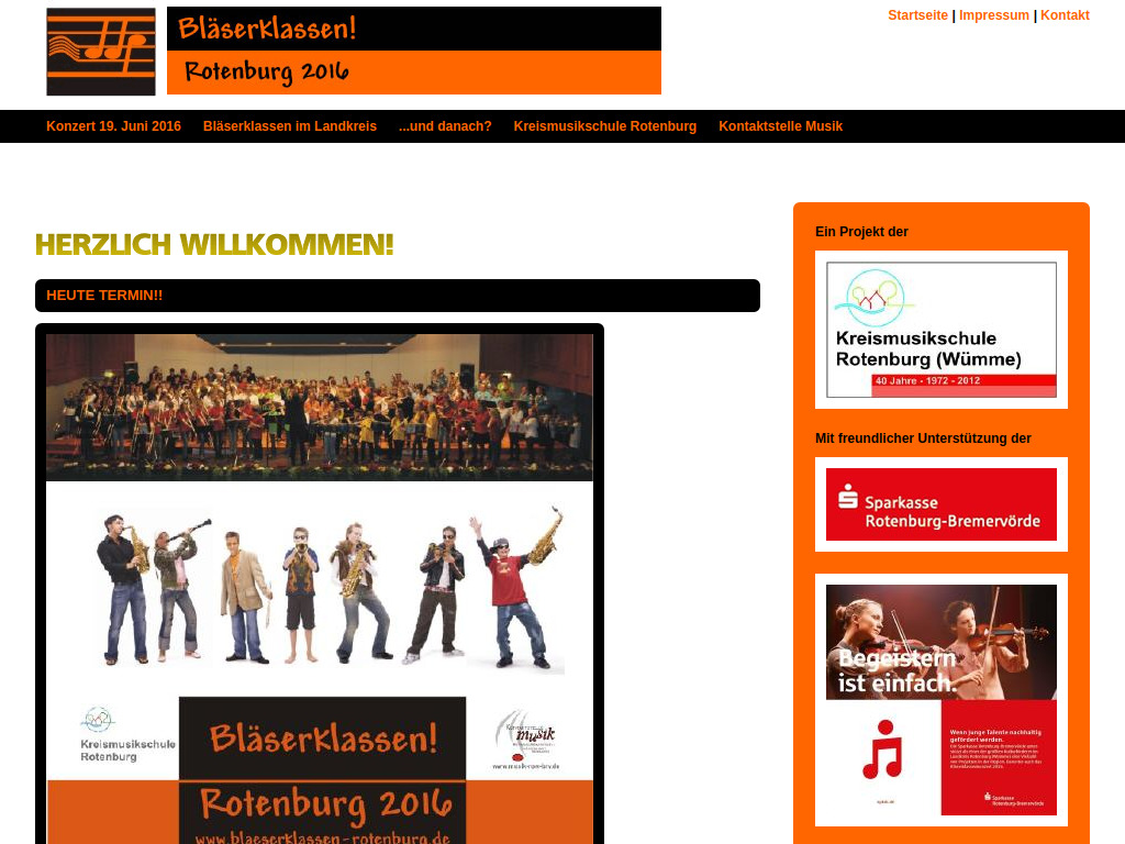 Website von Kontaktstelle Musik Rotenburg-Bremervörde e.V. in Rotenburg-Waffensen