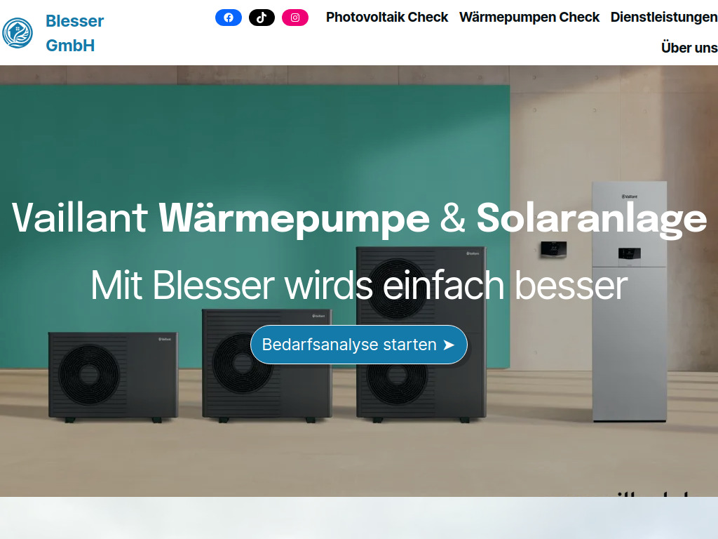 Website von Blesser GmbH in Blankenheim