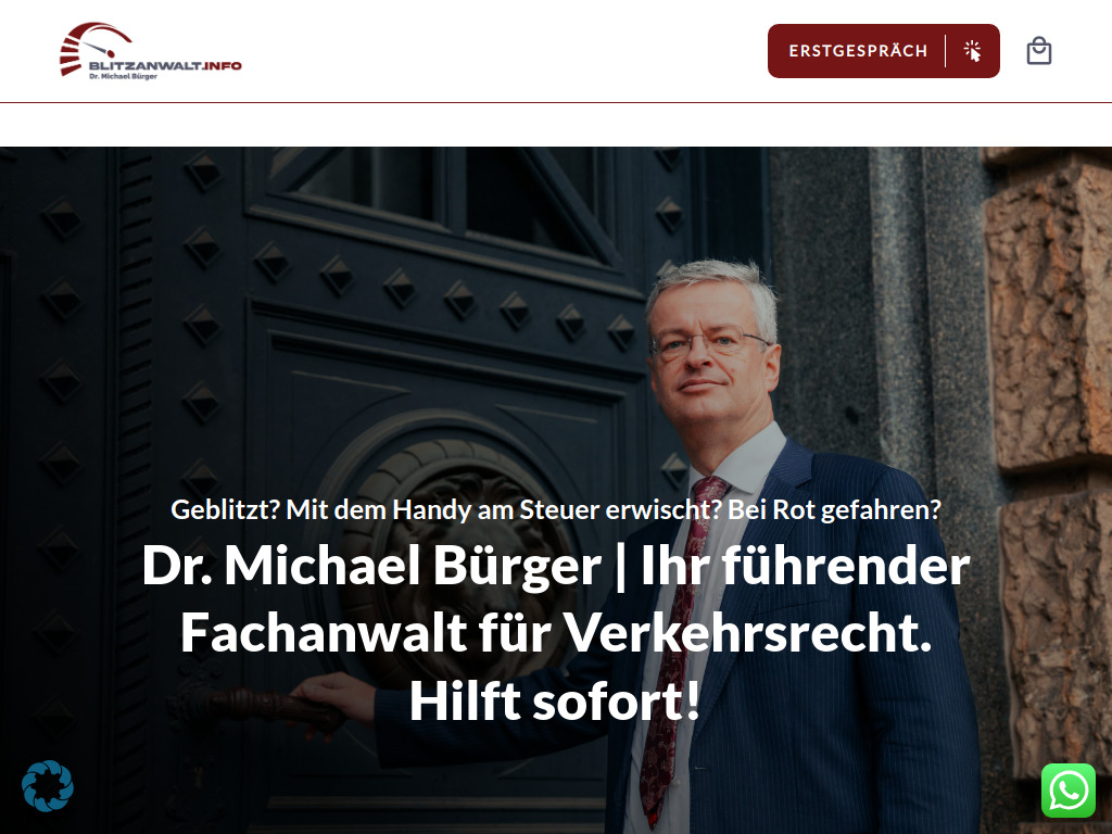Website von DER Blitzanwalt in Dresden
