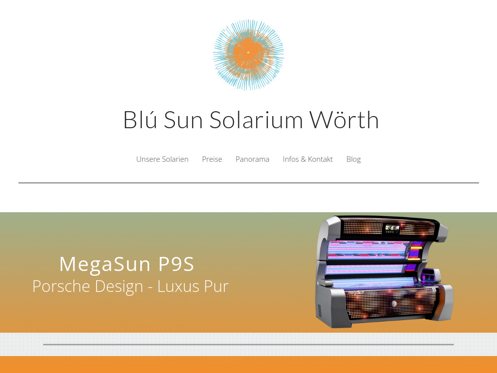Website von Blú Sun Solarium Wörth in Wörth