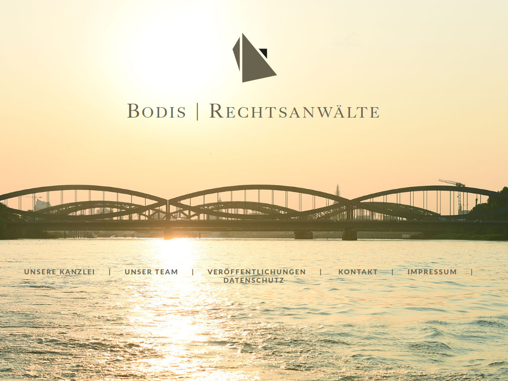 Website von Bodis Rechtsanwälte in Hamburg