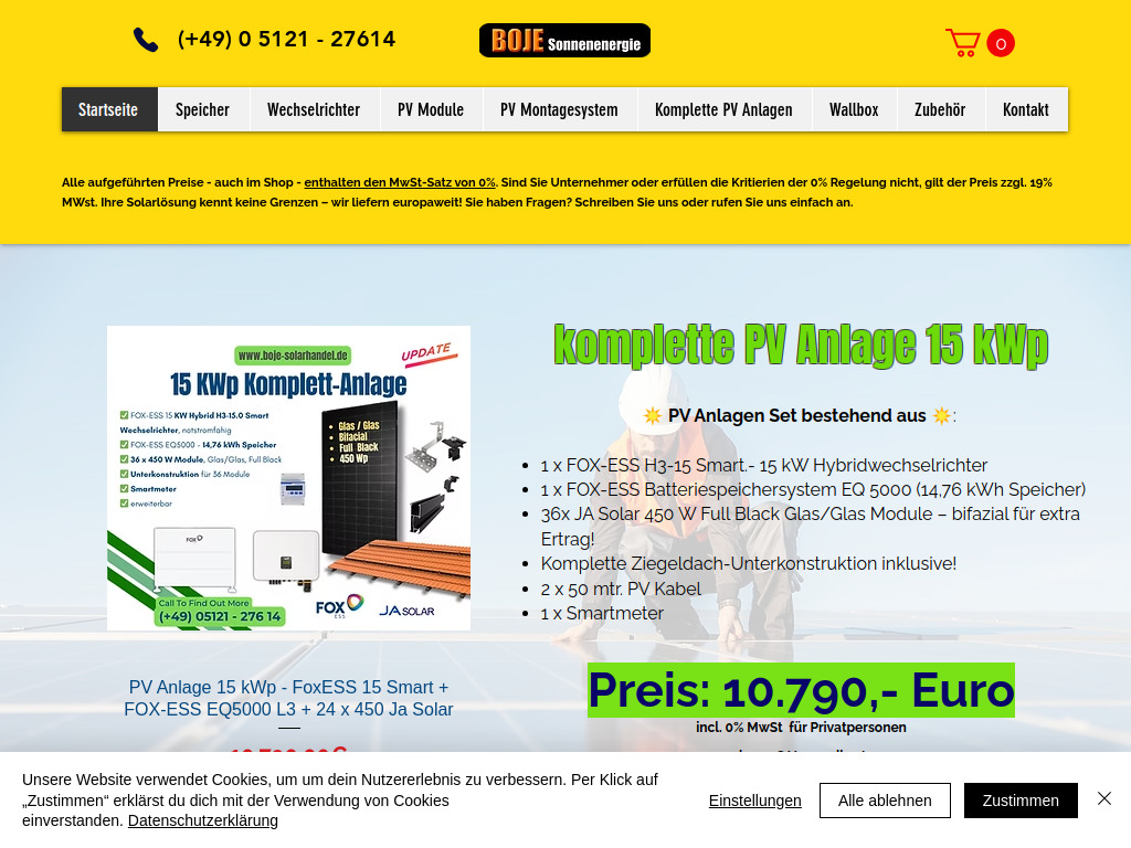 Website von BOJE - Dienstleistung UG (haftungsbeschränkt) in Hildesheim