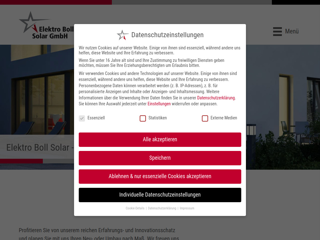 Website von Elektro Boll Solar in Lauchringen