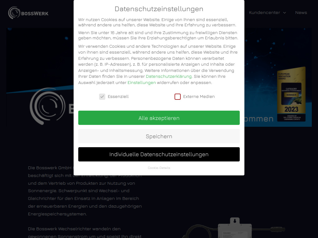 Website von Bosswerk GmbH & Co. KG in Nettetal