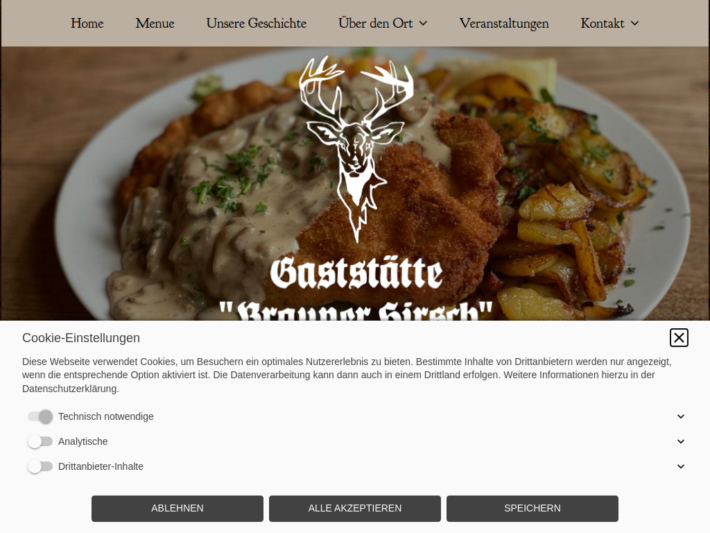 Website von Gaststätte Brauner Hirsch in Isenbüttel