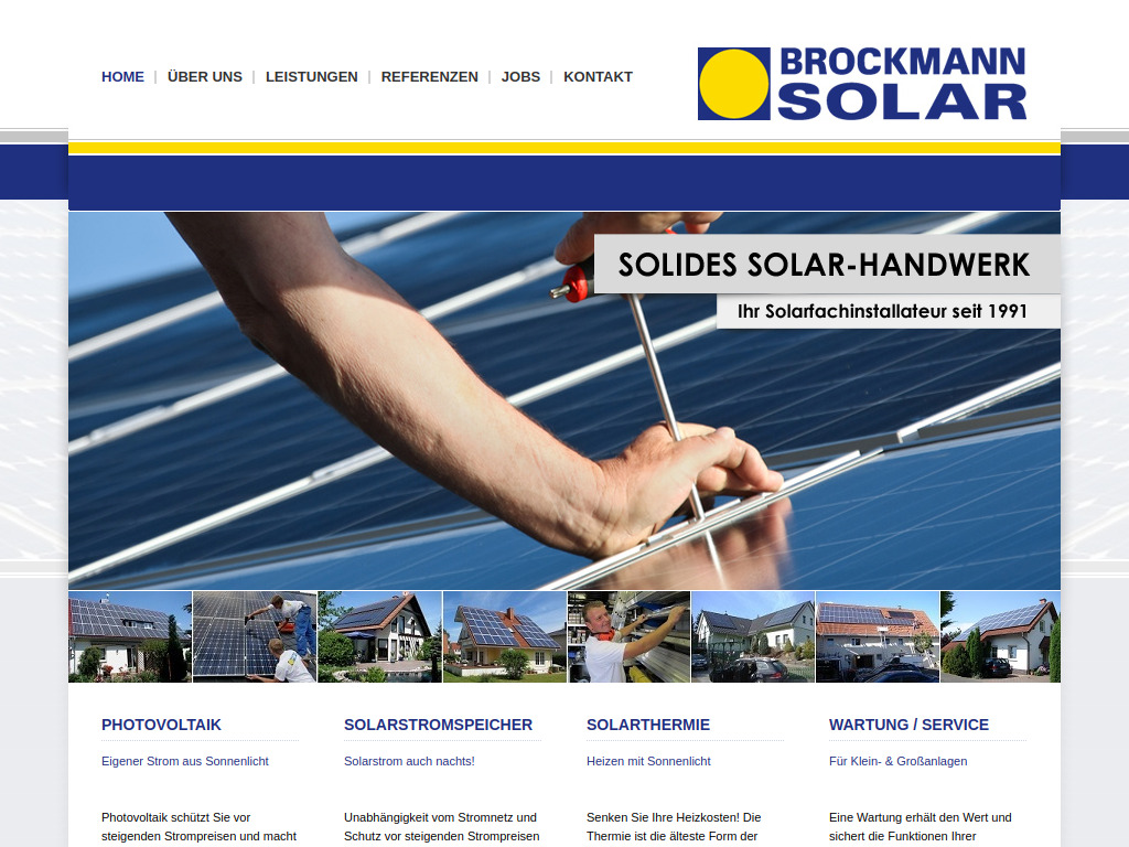 Website von BROCKMANN SOLAR - Photovoltaik Installateur Dresden