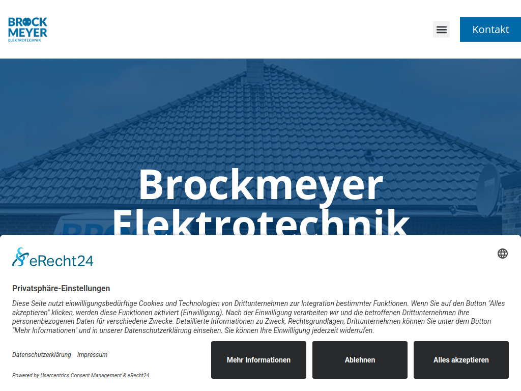Website von Brockmeyer Elektrotechnik OHG in Bramsche