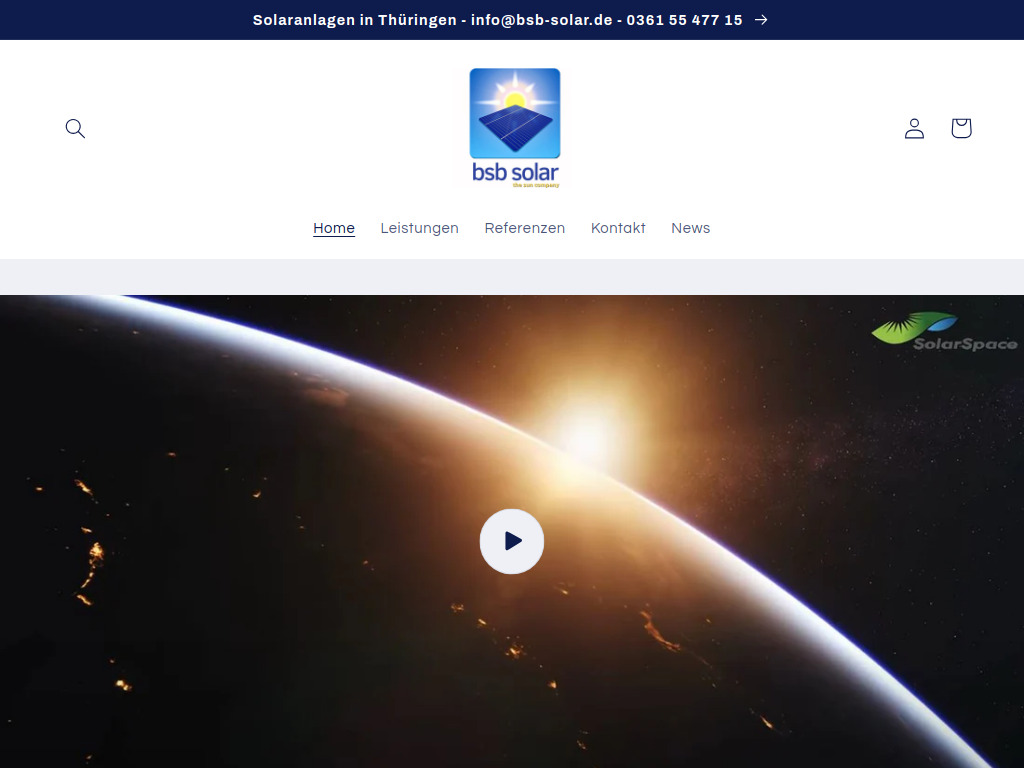 Website von BSB Solar GmbH in Erfurt