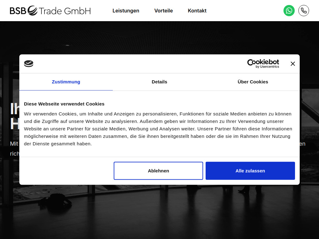 Website von BSB-Trade GmbH in Bad Bentheim-Gildehaus