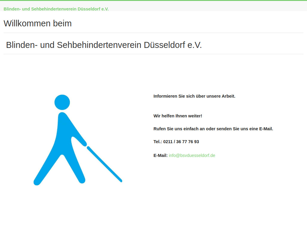 Website von Blinden- und Sehbehindertenverein Düsseldorf e.V. in Düsseldorf