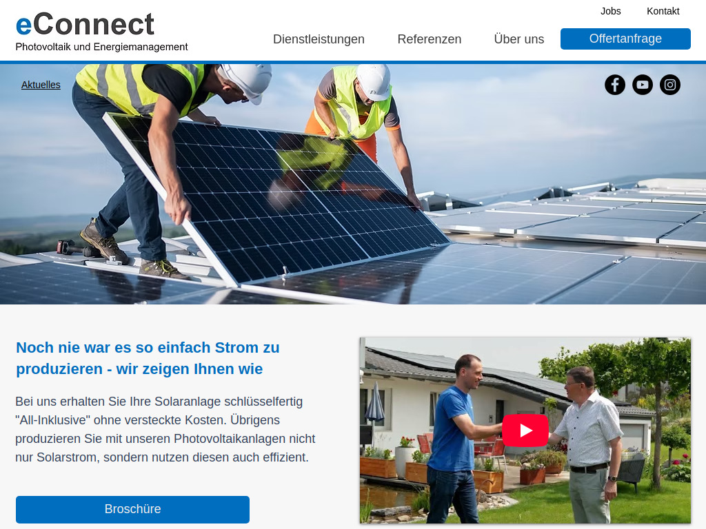 Website von eConnect GmbH in Bubikon