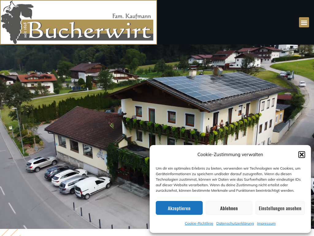 Website von Bucherwirt in Buch in Tirol