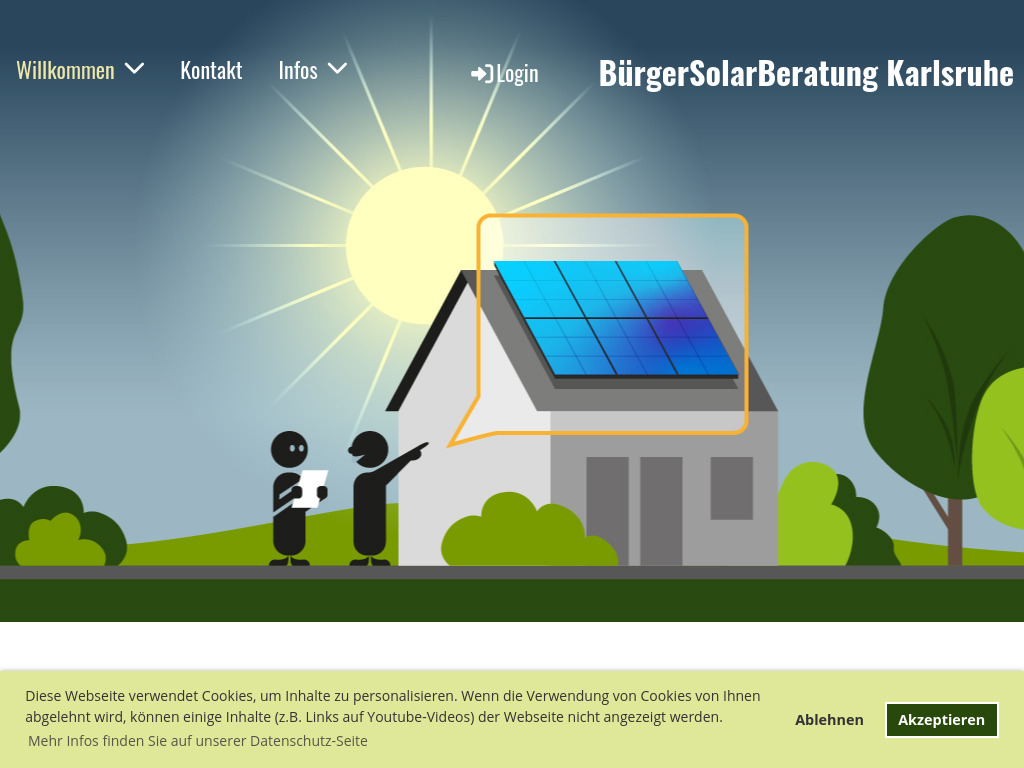 Website von BürgerSolarBeratung Karlsruhe in Karlsruhe