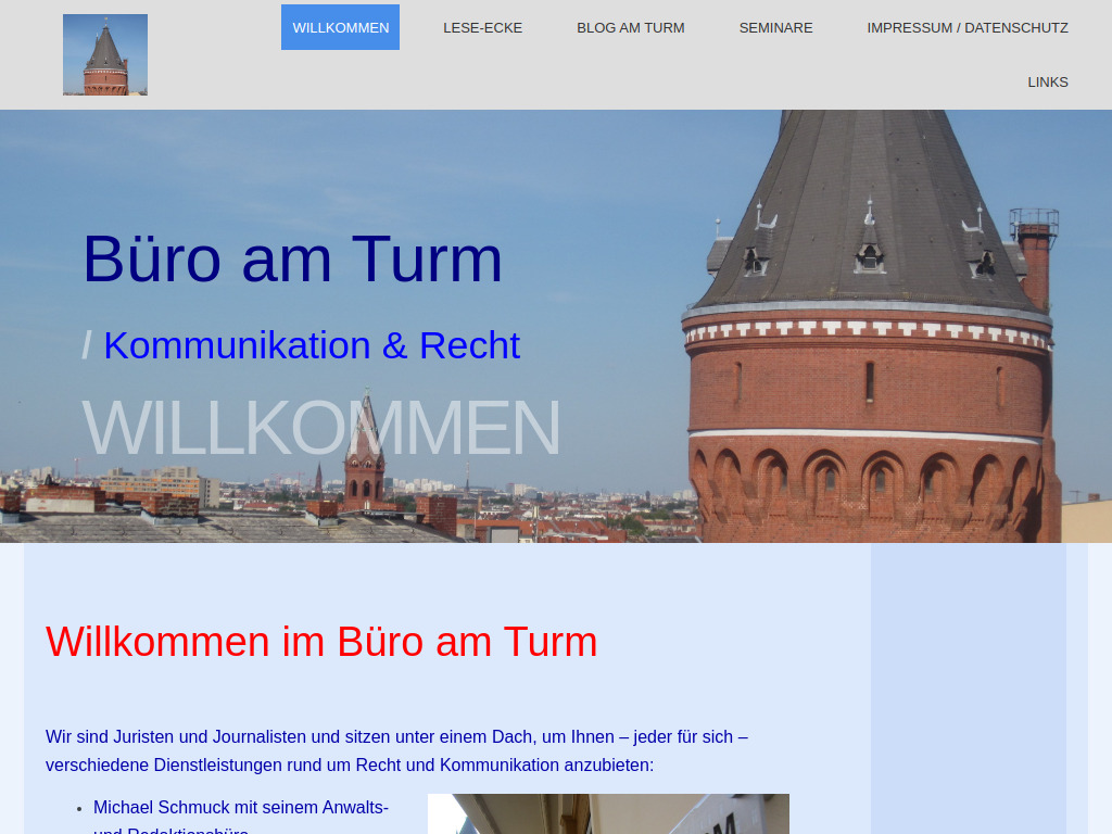 Website von Büro am Turm in Berlin-Kreuzberg