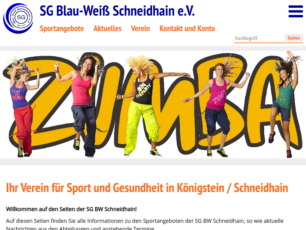 Website von Sportgemeinschaft Blau-Weiß 1930/1970 Schneidhain e.V. in Königstein/Ts.