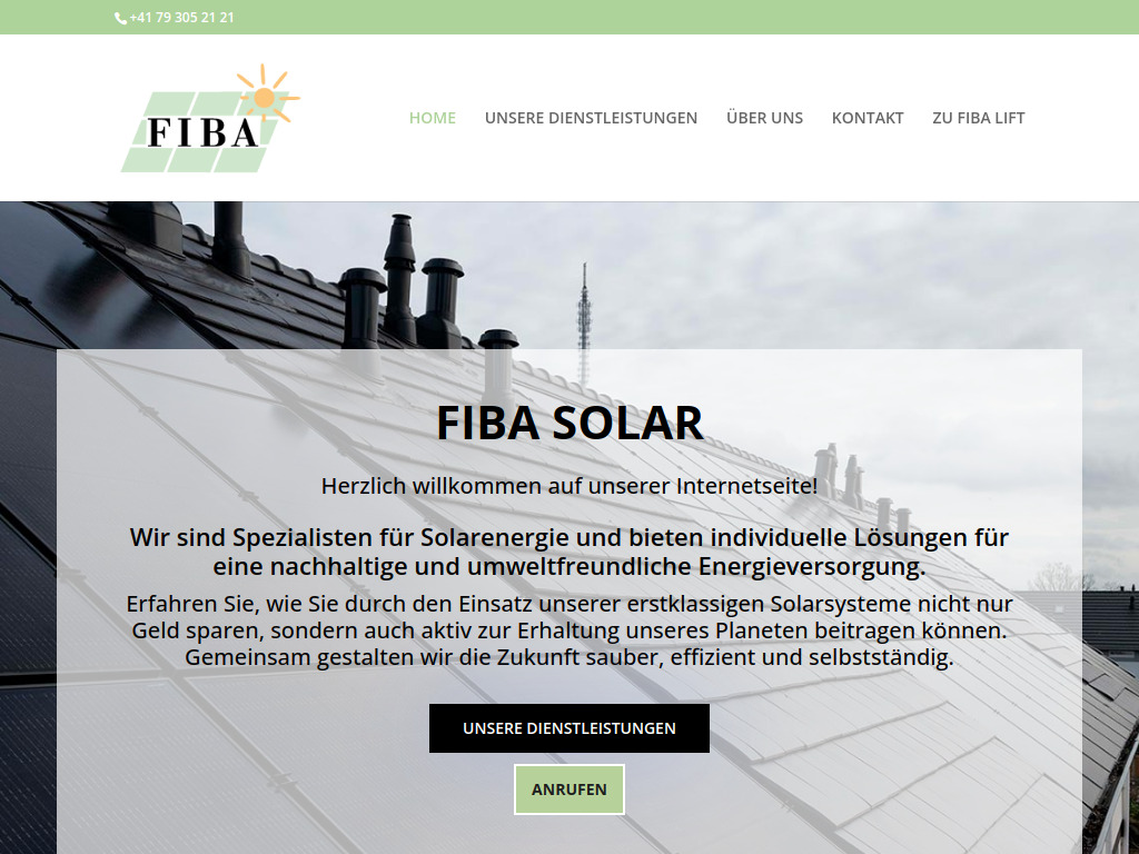 Website von FIBA Fachinspektorat AG in Rudolfstetten