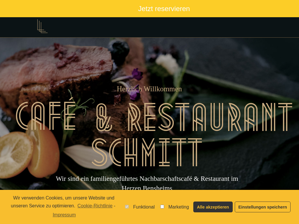 Website von Café & Restaurant Schmitt in Bensheim