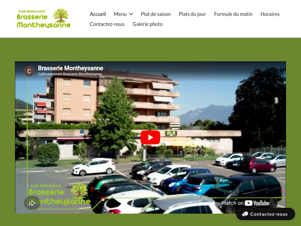 Website von Café Restaurant Brasserie Montheysanne in Monthey
