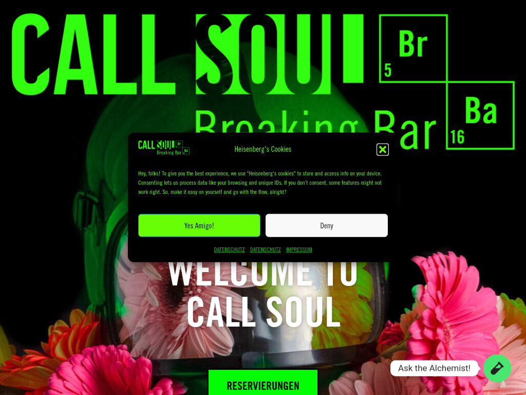 Website von CALL SOUL – Breaking Bar GmbH in München