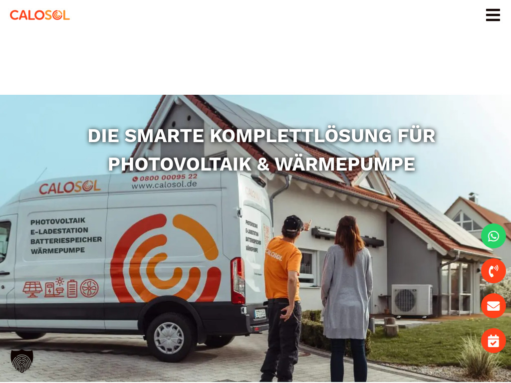 Website von CALO.SOL GmbH in Bayreuth