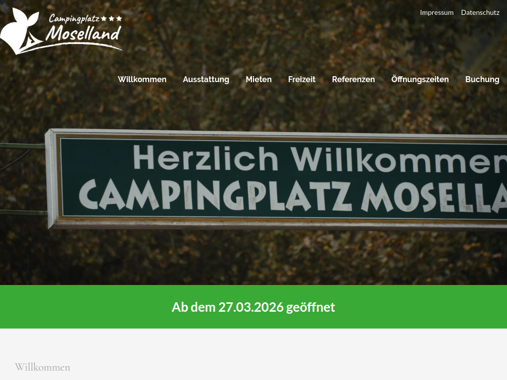 Website von Campingplatz Moselland in Pünderich