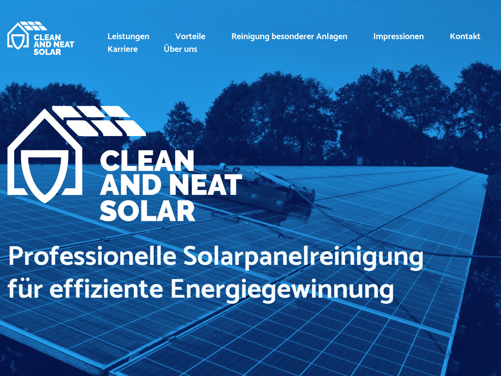 Website von Clean And Neat Solar GmbH in Schönkirchen