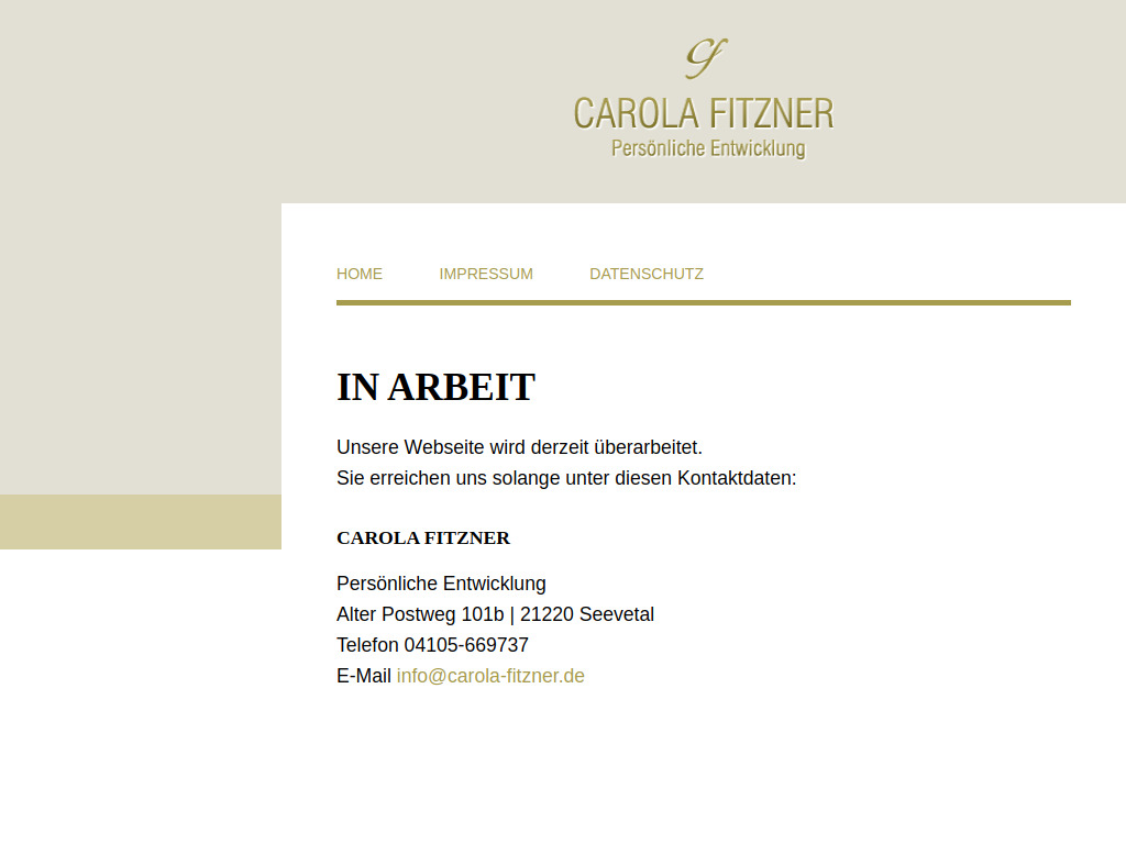Website von Carola Fitzner in Seevetal