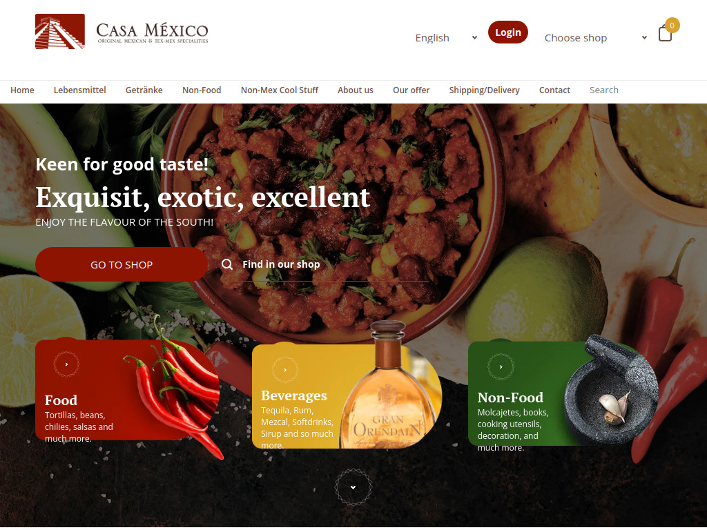 Website von Mexikanische Lebensmittel kaufen » CASA MÈXICO in Wien