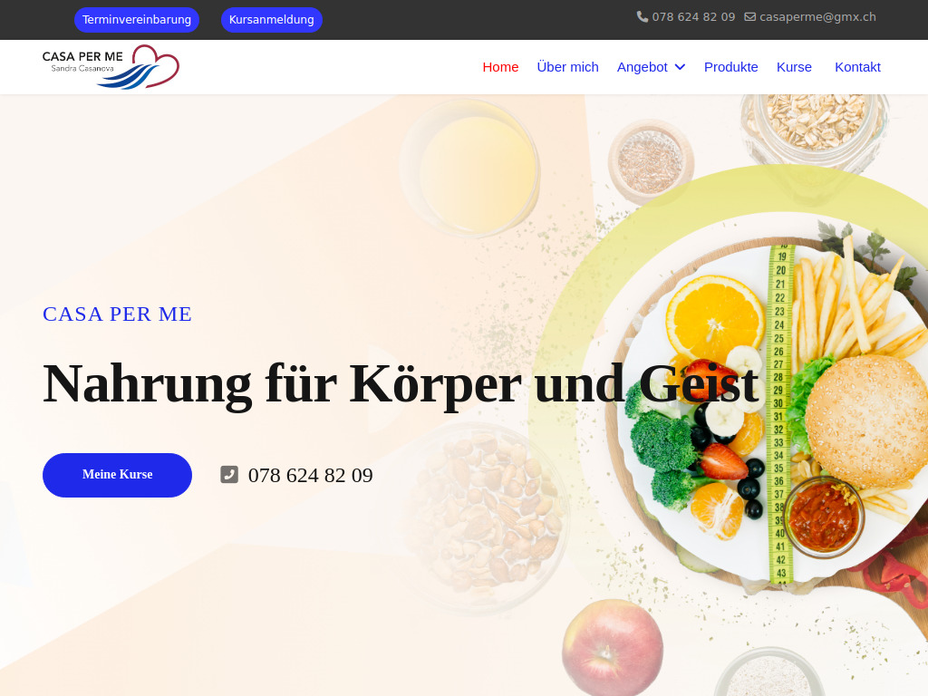Website von CASA PER ME in Bichwil