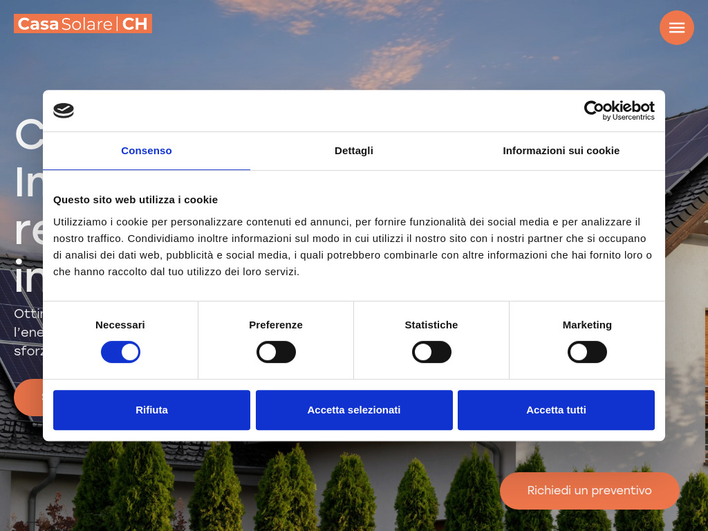 Website von Casa Solare