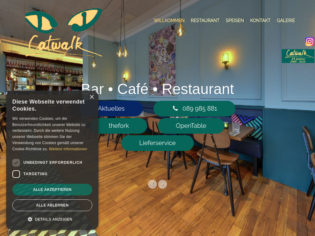Website von Catwalk in München