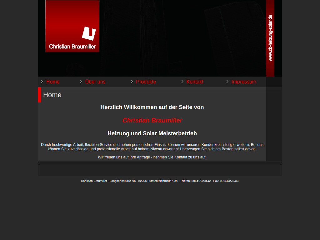 Website von Christian Braumiller in Fürstenfeldbruck