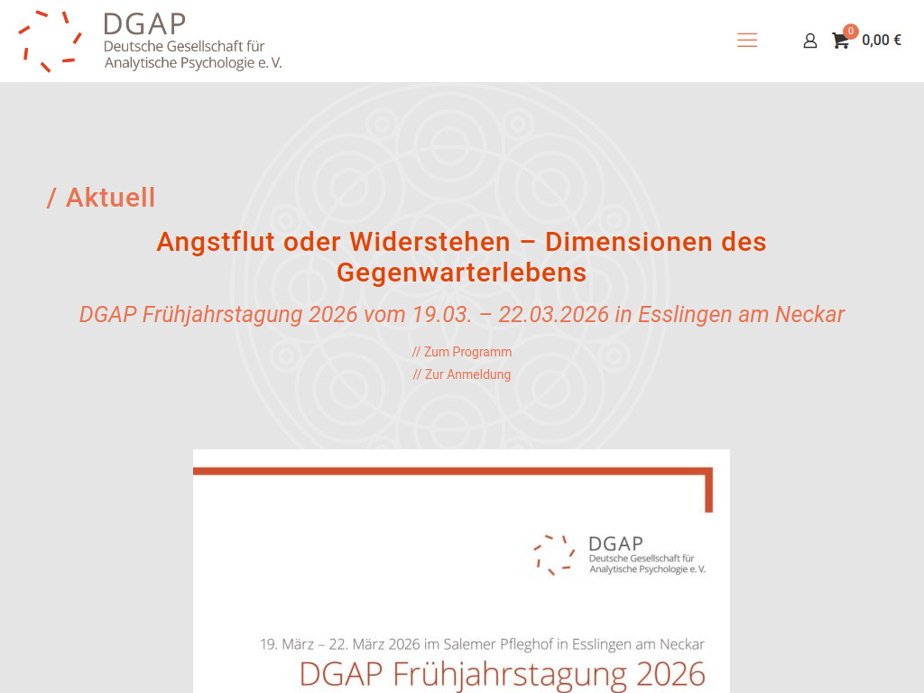 Website von Deutsche Gesellschaft für Analytische Psychologie in Stuttgart